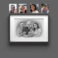 Handgezeichnete Portrait Skizze vom Foto als persönliches Poster