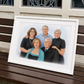 Handgezeichnetes Buntstift Portrait mit feinen Details nach Fotovorlage