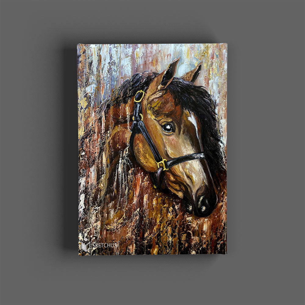 Acrylbilder Pferd malen lassen Handgemalt auf Leinwand Acrylbilder Kaufen Abstrakt Idee Acrylmalerei Motive Techniken