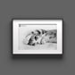 Katze Portrait malen lassen Katzenzeichnung schwarz weiß Katzengesicht Gemälde Kleidung Bleistift gemalte Skizze Sketchus