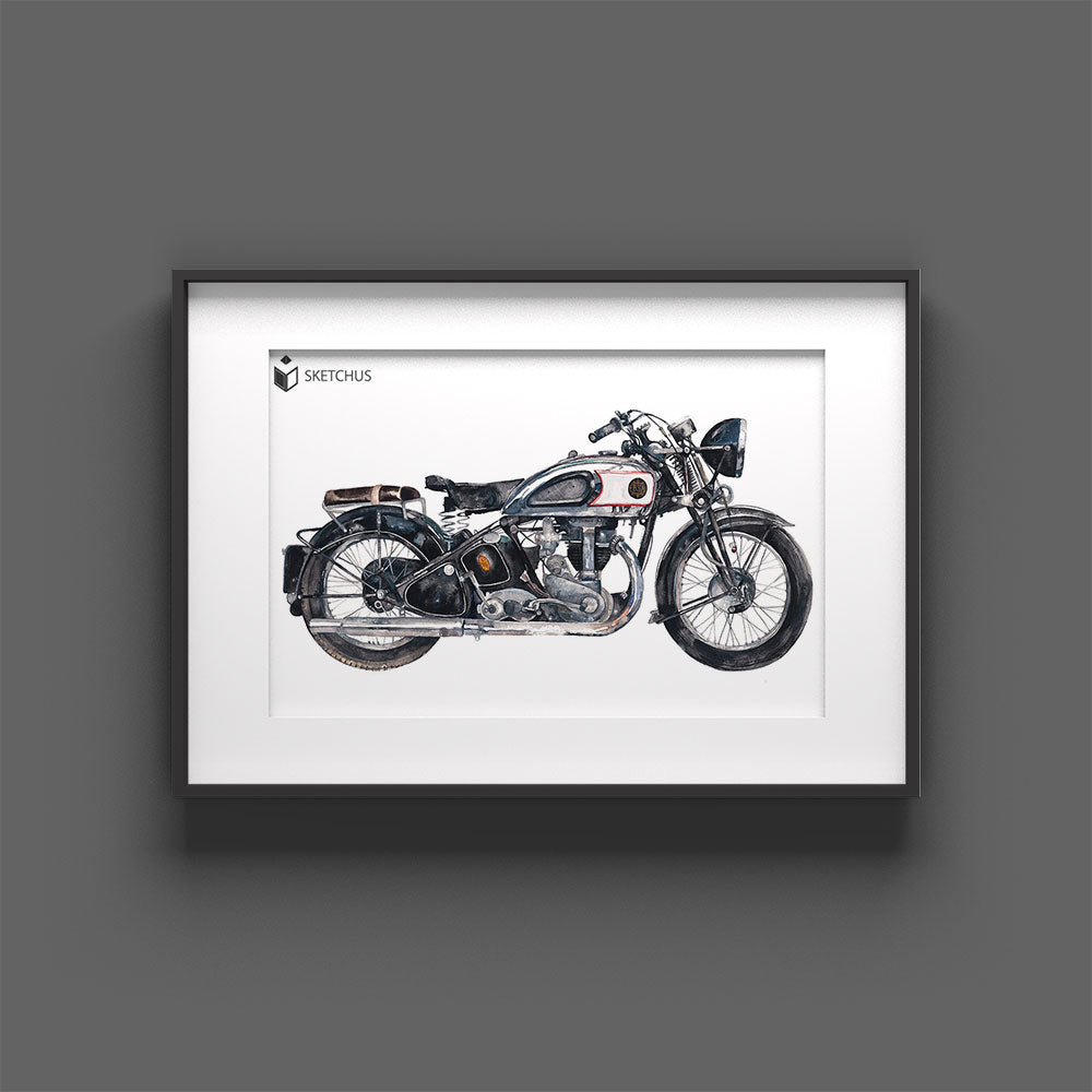 Persönliches Geschenk für Motorradfahrer: ein handgezeichnetes Bikeportrait 