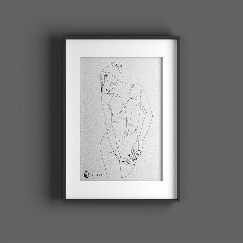 One Line Art vom Foto – Strichzeichnung für Personen, Familie & Tiere