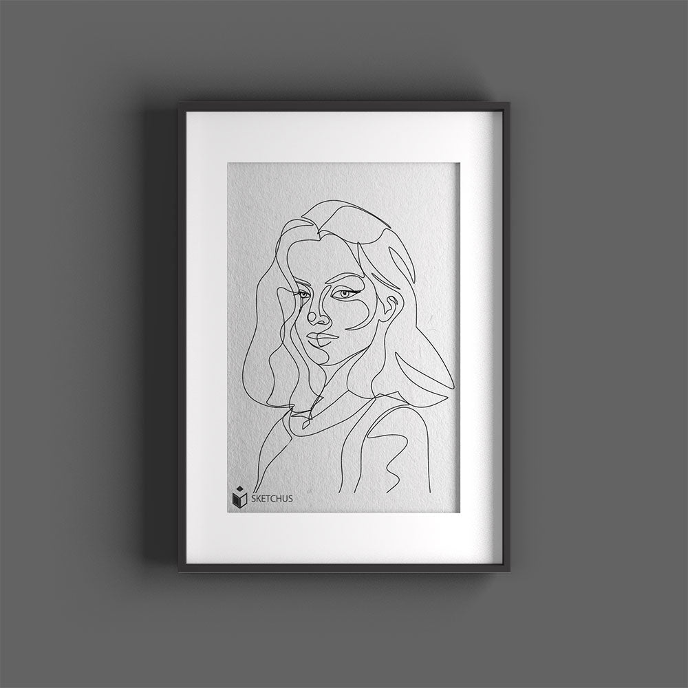 One Line Art vom Foto – Strichzeichnung für Personen, Familie & Tiere