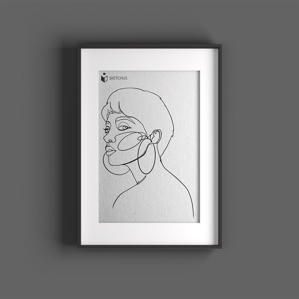One Line Art vom Foto – Strichzeichnung für Personen, Familie & Tiere