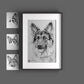 Hundeportraits zeichnen lassen - Hundezeichnung